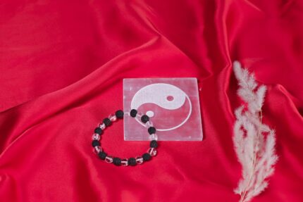 Black Rudraksha and Sphatik Bracelet