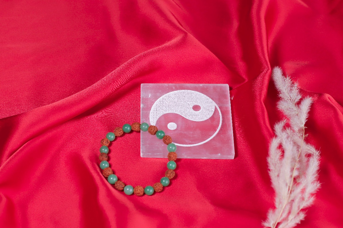 RudrakshaandGreenAventurineBracelet